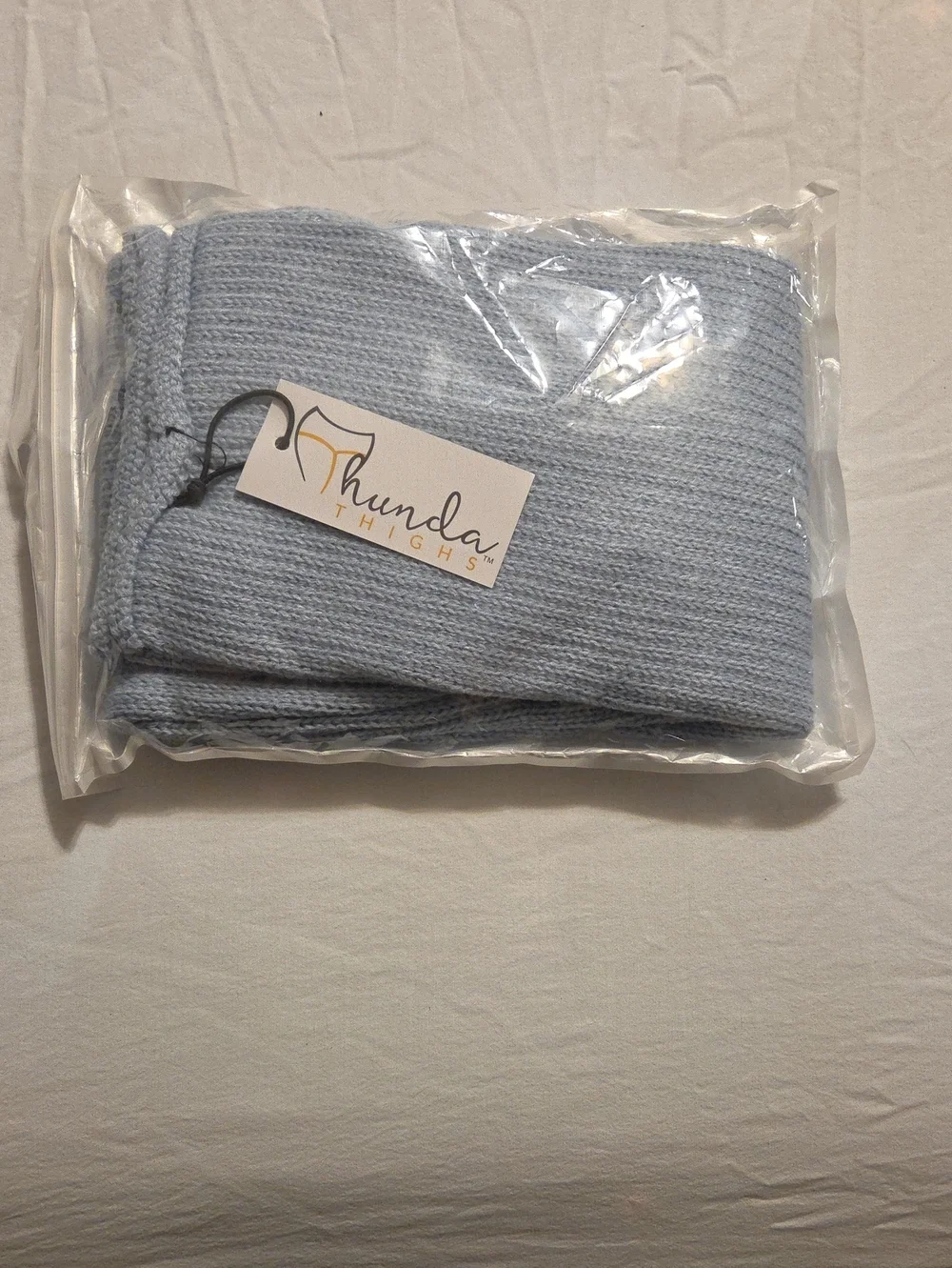 Light Blue Thigh High Leg Warmers